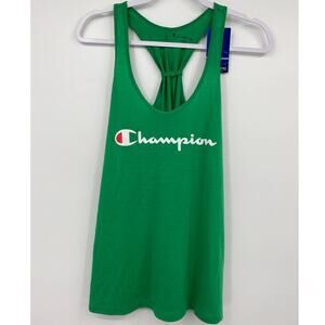 Champion Womens Green Oversized Racerback Tank Top Shirt NEW Small